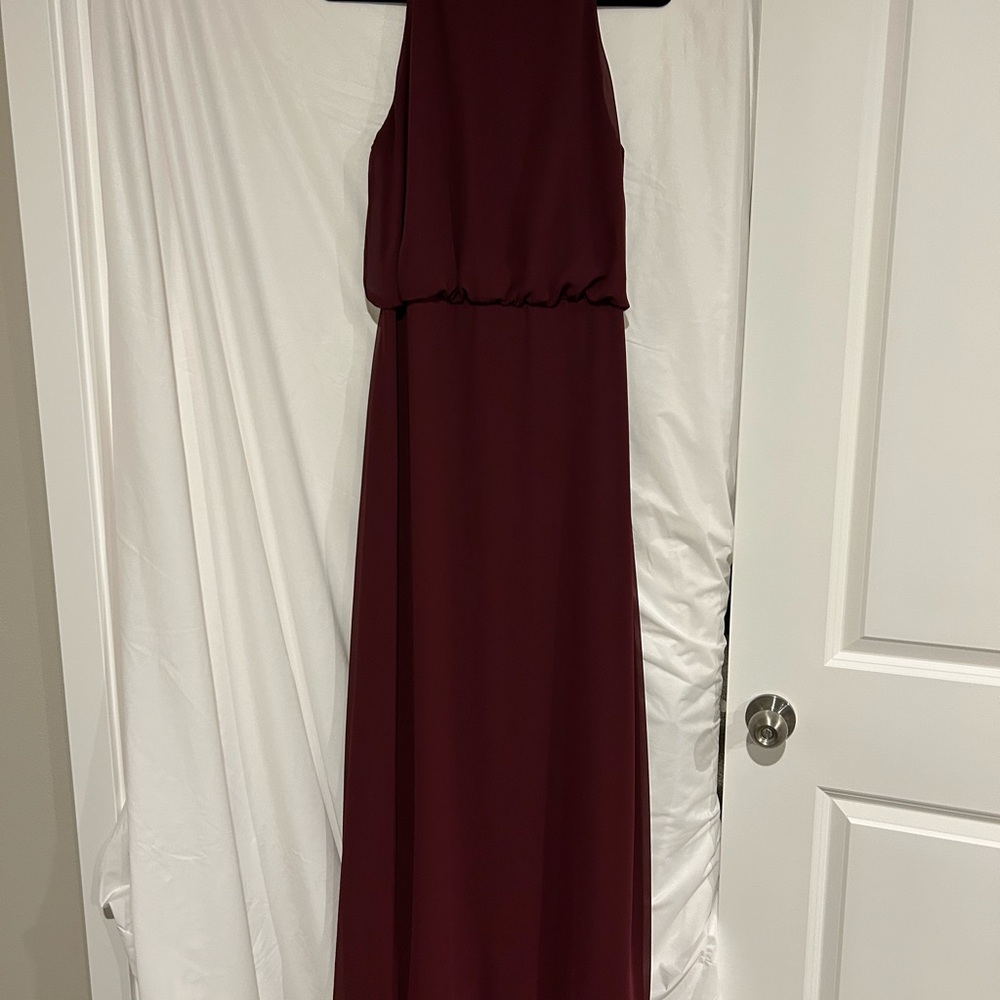 Bill Levkoff Deep Red Maxi Dress